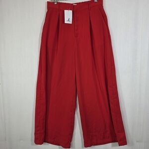 New TronJori 🍓 Fiery Red Wide Leg Trousers Sz L